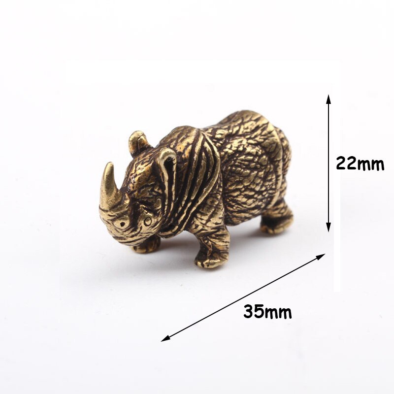 Handmade Pure Copper Cute Rhinoceros Tea Pet
